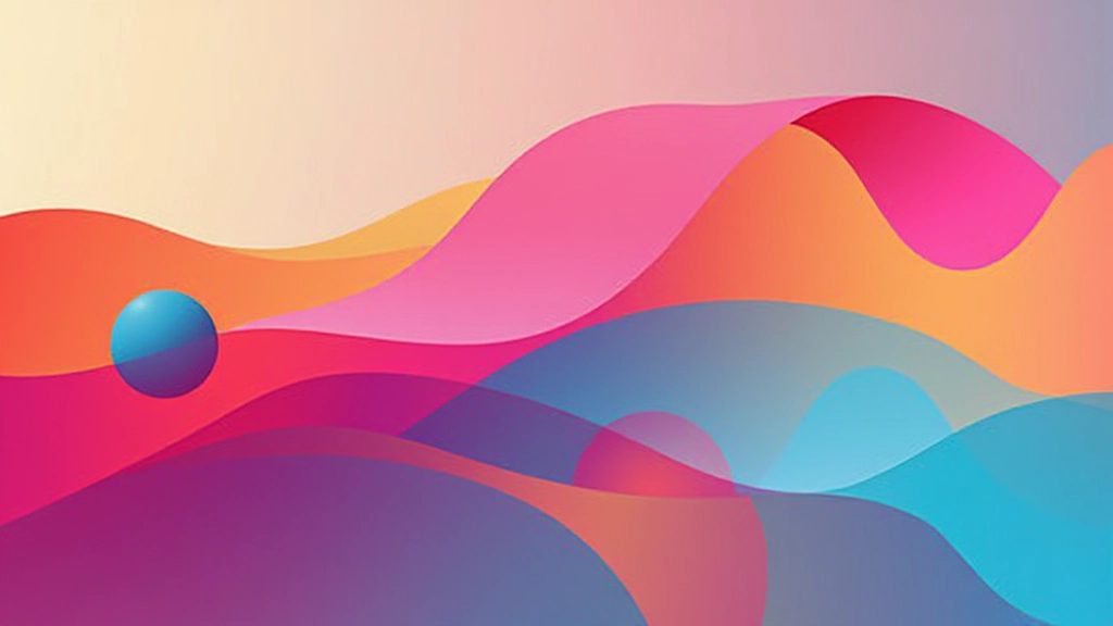 Veelkleurig digitaal kunstwerk met abstracte bewegingspatronen en geometrische vormen die Nederlands designprincipes reflecteren