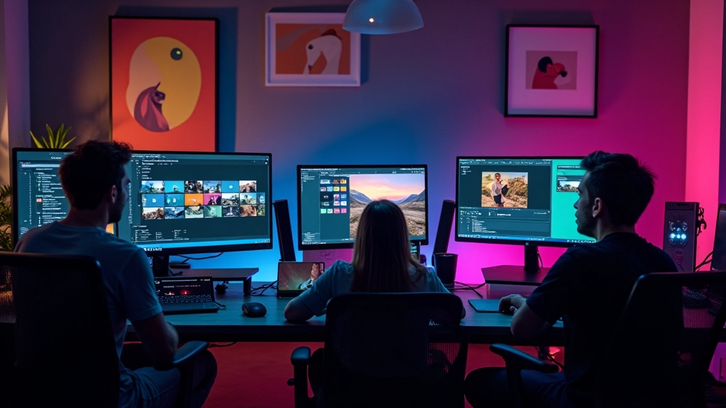 Ons moderne animatiestudio met professionele werkstations en animatiesoftware