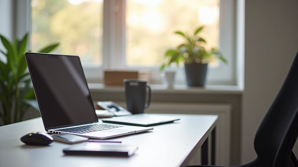 Laptop scherm met bewegingsontwerp software en animatie timeline
